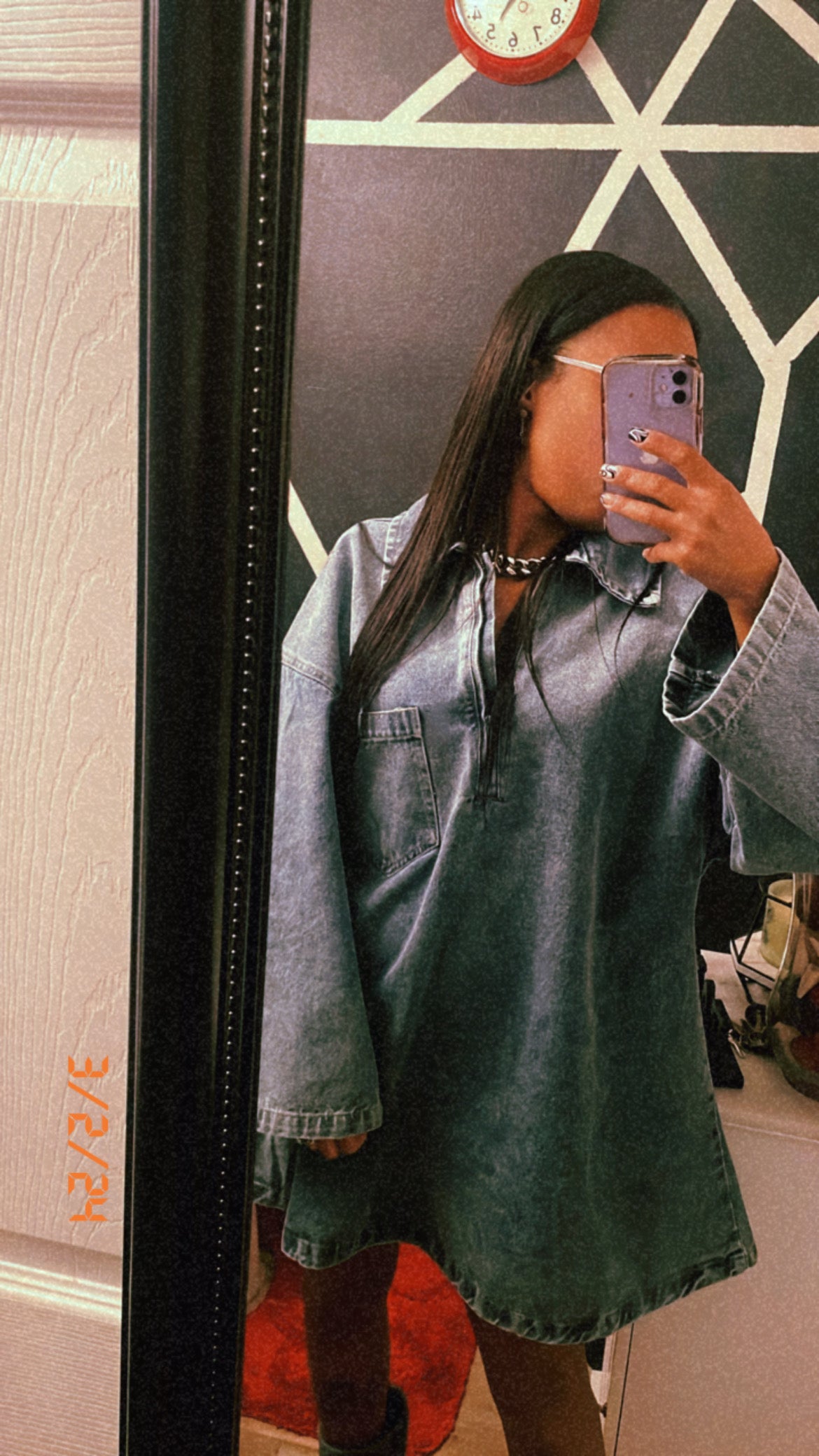 Oversized Jean Mini